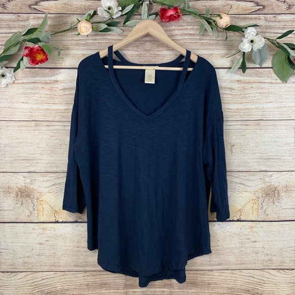 Matty M Tops - ♻️ 3/$25 Womens XL Matty M Navy Blue Swing Blouse